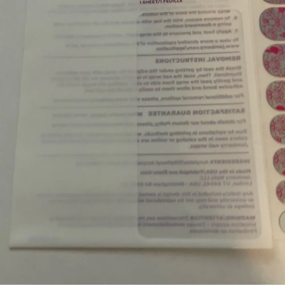 Jamberry Fairytale Endings Sleeping Beauty Full Sheet Nail Wraps 76B5